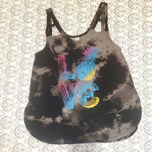 Vintage Y2K Love Graphic Cut out Tank Top - Picture 1 of 5